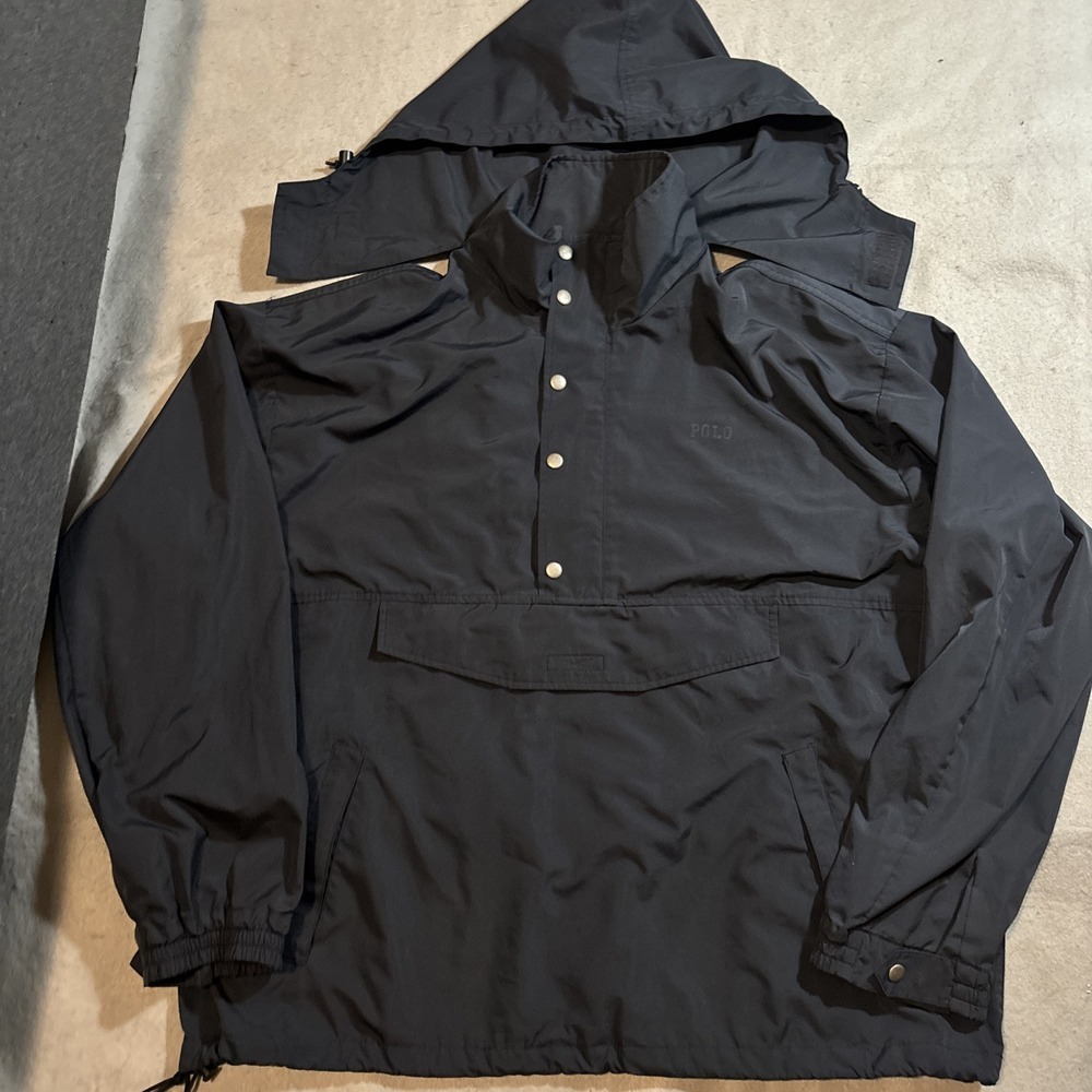 Polo by Ralph Lauren Navy Hooded Pullover Windbreaker